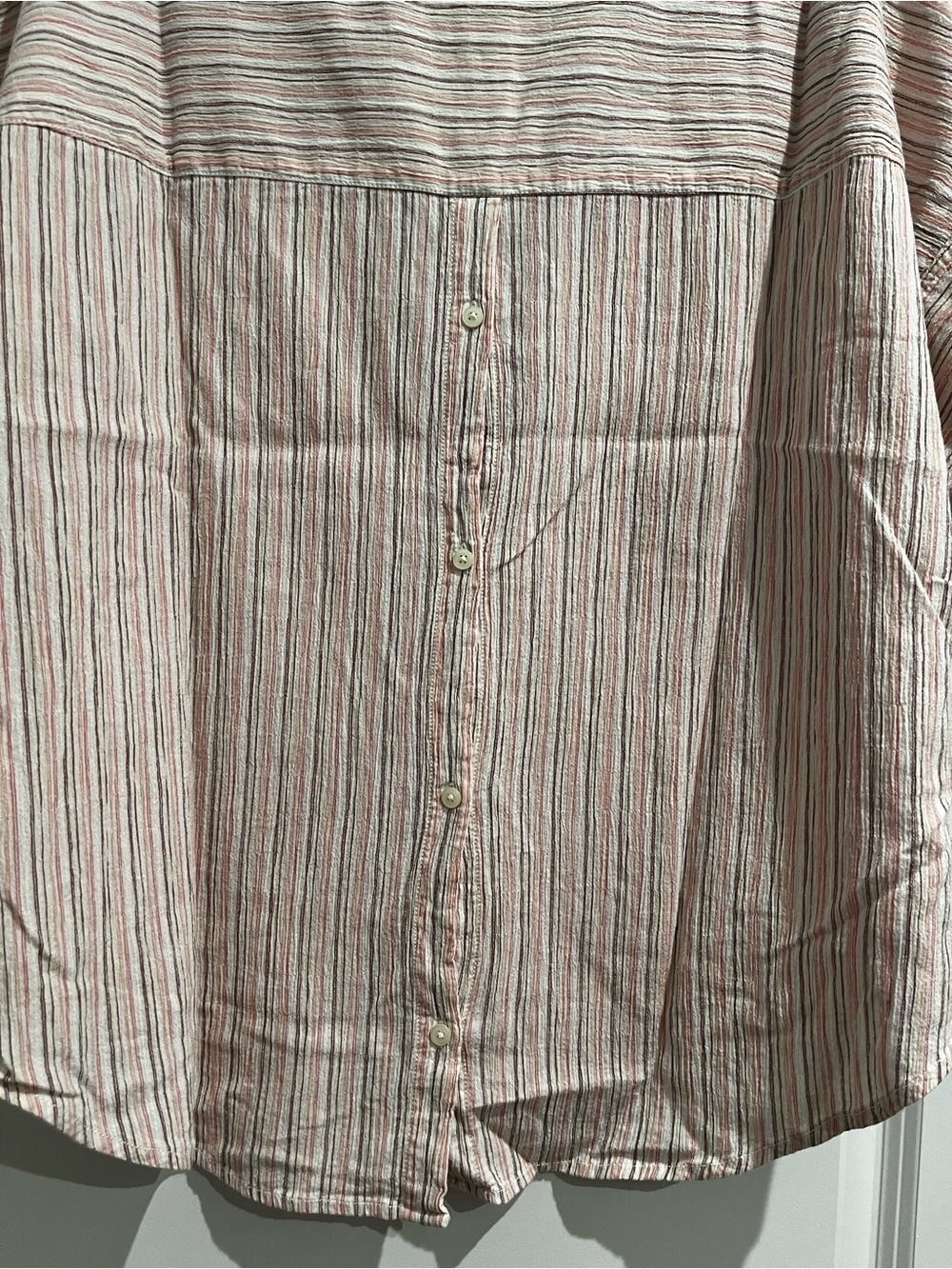 Madewell Pink and White Striped Short-Sleeve Camp Shirt - Picture 4 of 4